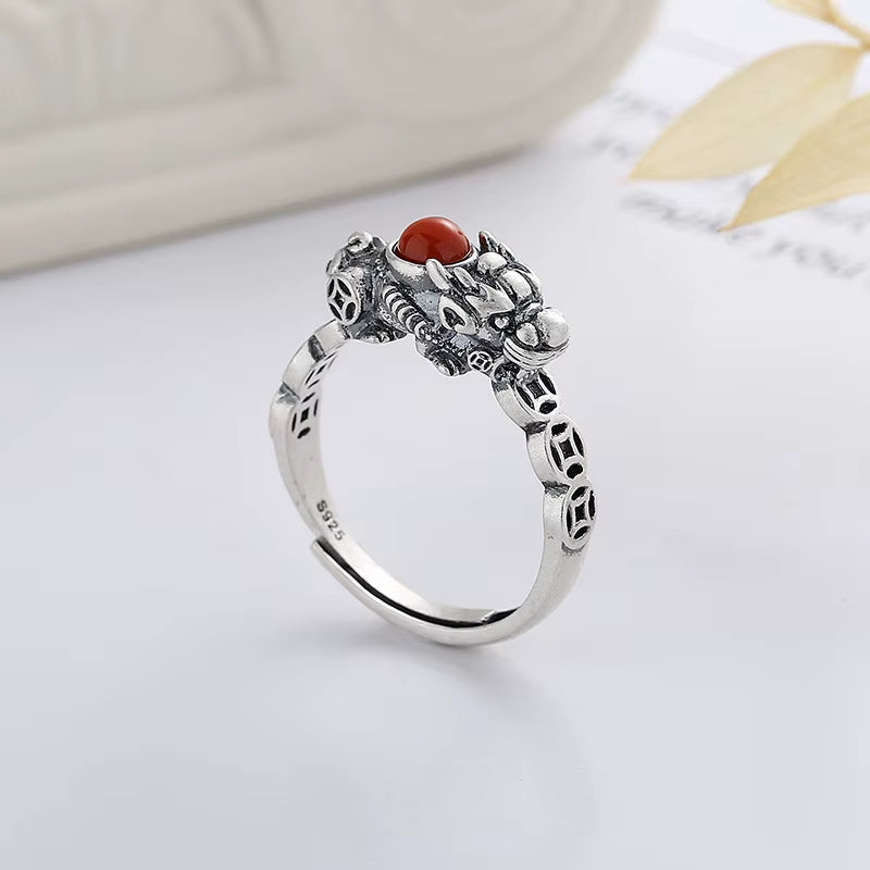 Bague Pixiu Vintage avec Zircon