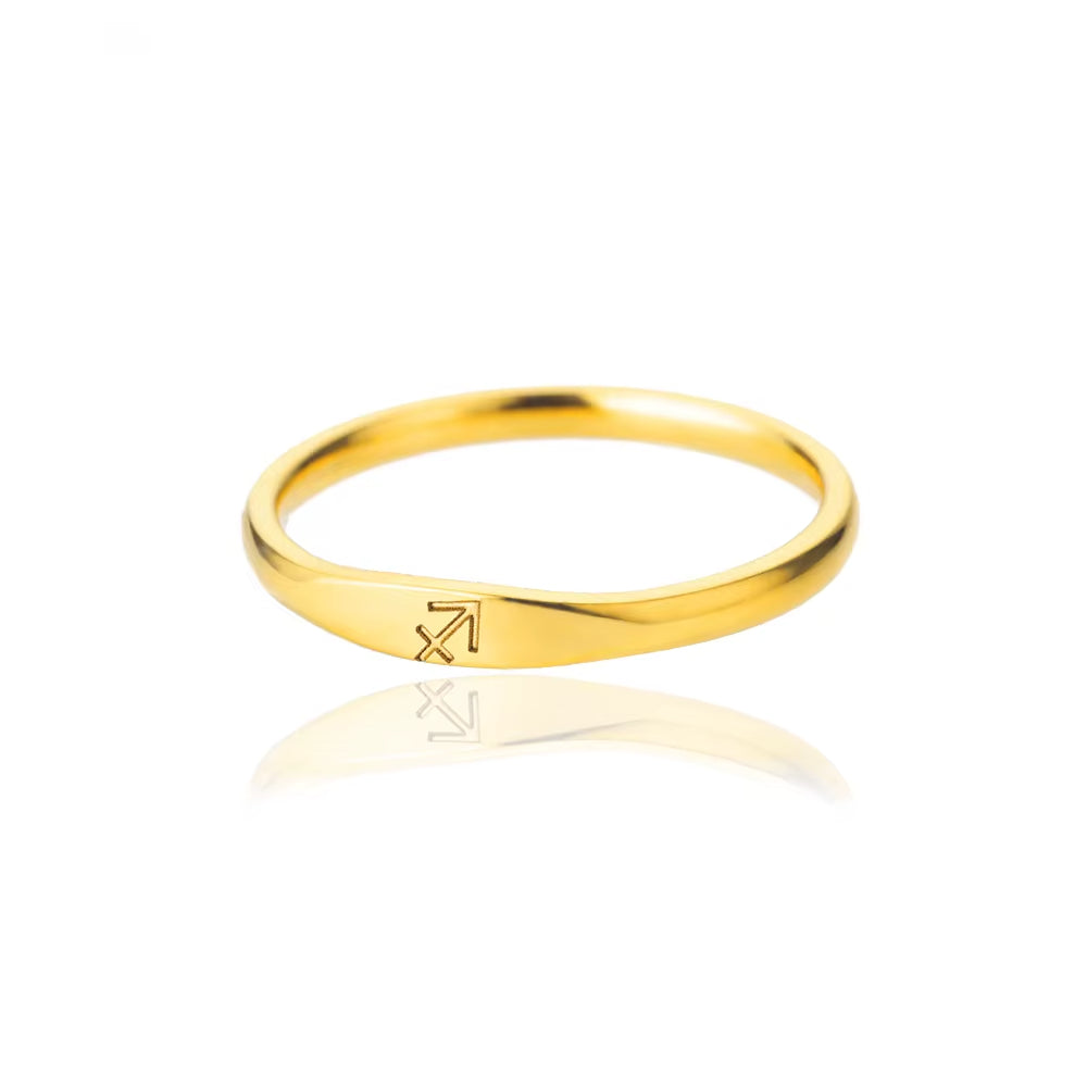 Bague Signe Astrologique - Acier Inoxydable
