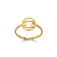 Bague Signe Astrologique Dorée en Acier Inoxydable sur fond blanc