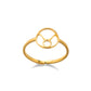 Bague Signe Astrologique Dorée en Acier Inoxydable