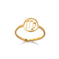 Bague Signe Astrologique Dorée en Acier Inoxydable