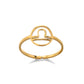 Bague Signe Astrologique Dorée en Acier Inoxydable