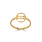 Bague Signe Astrologique Dorée en Acier Inoxydable