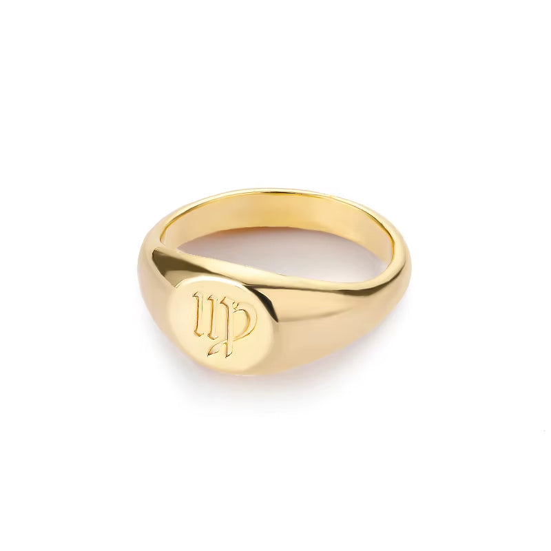 Bague Signe Astrologique Dorée en Cuivre