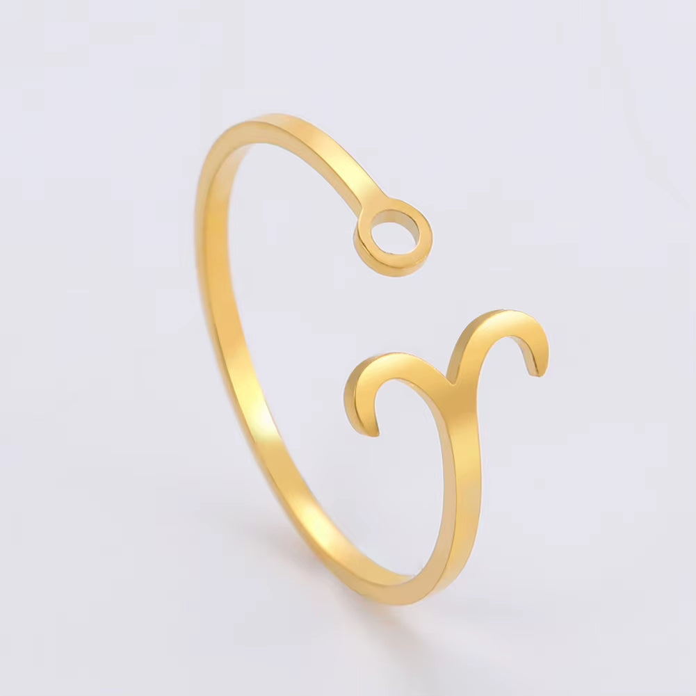 Bague Signe Astrologique Fine et Dorée