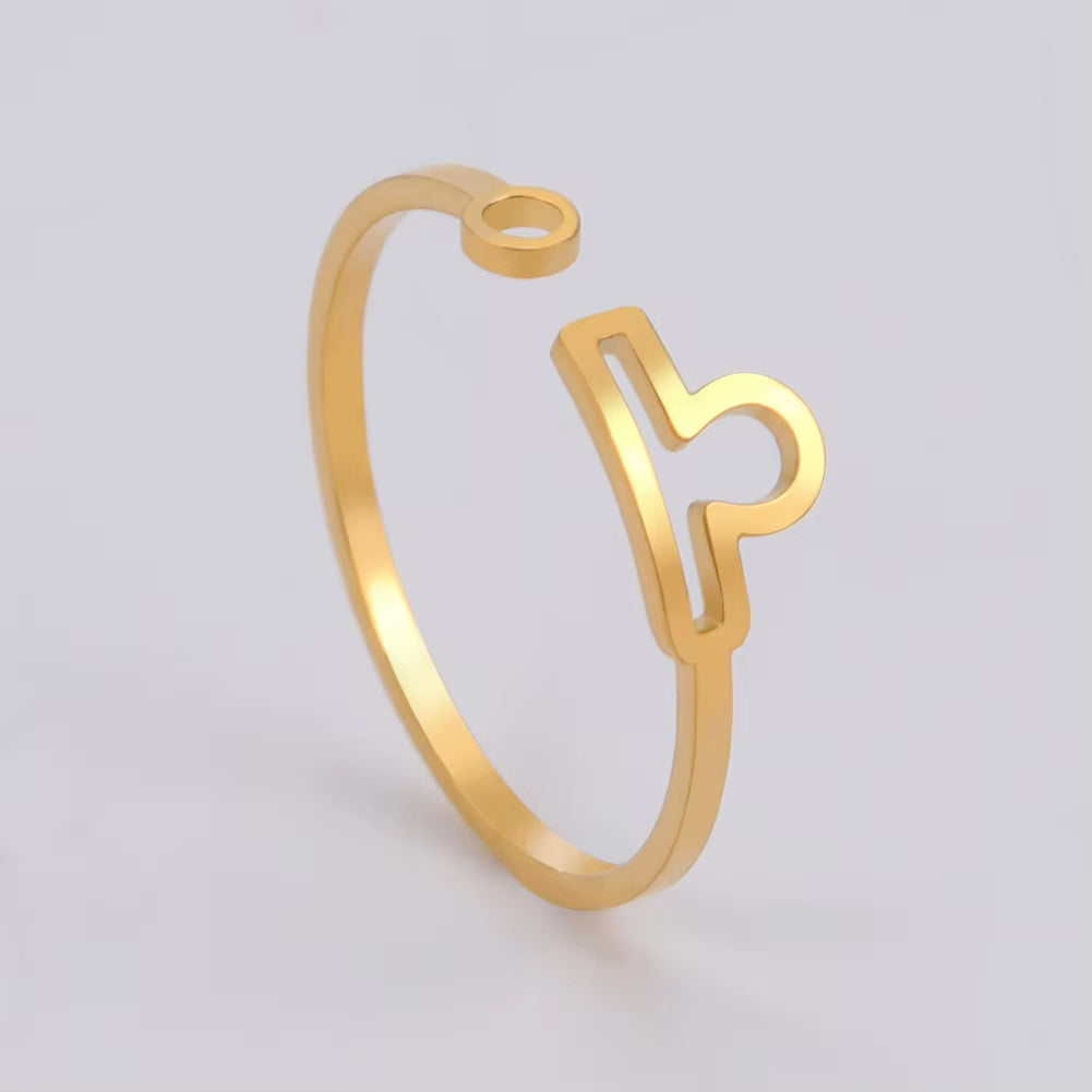 Bague Signe Astrologique Fine et Dorée