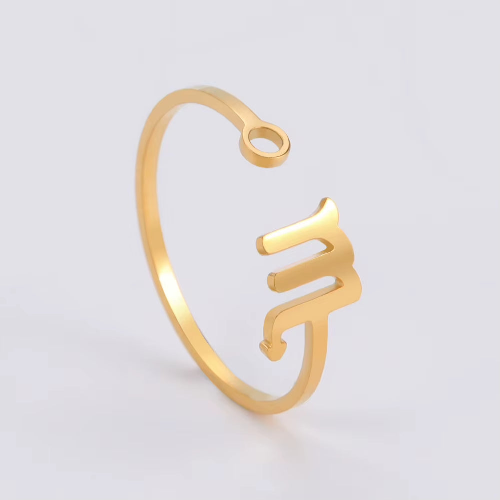 Bague Signe Astrologique Fine et Dorée