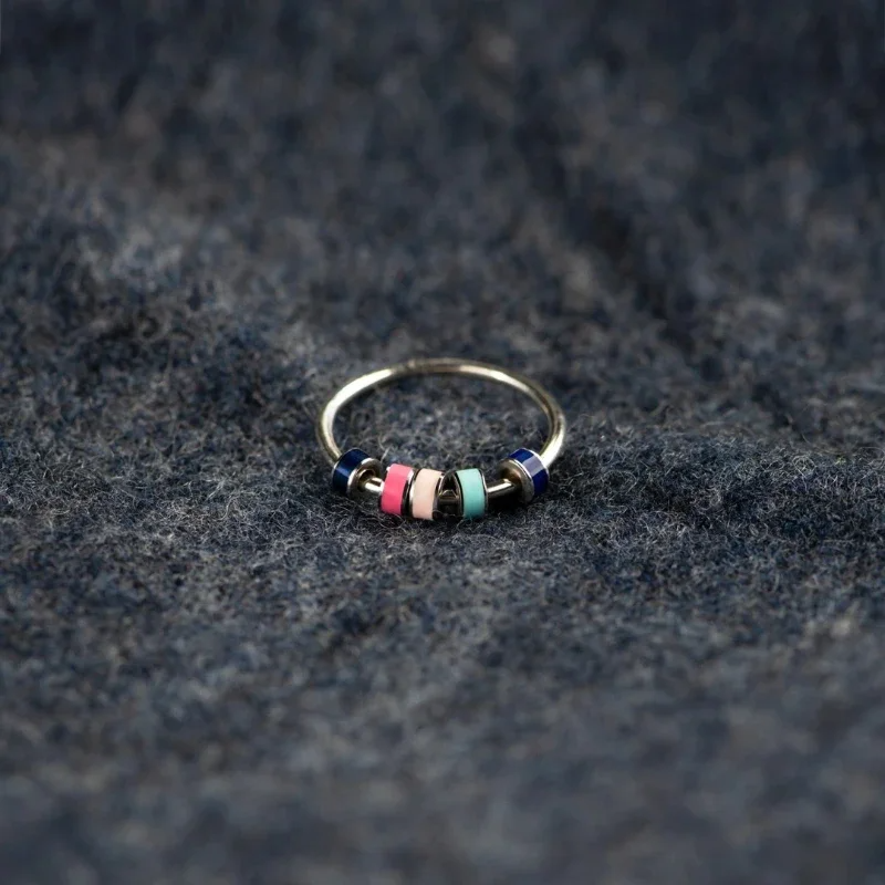 Joliernelle Bague Anti Stress pour Femme Or 14K 6MM Anneau Tournant Zirconium Cubique Cadeau Taille 54 Joliernelle Bague Anti Stress pour Femme Or 14K 6MM Anneau Tournant Zirconium Cubique Cadeau Taille 54