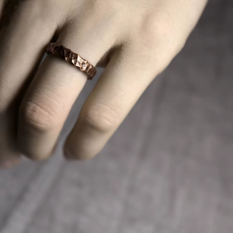 Bague Tibétaine - Martelée en Cuivre