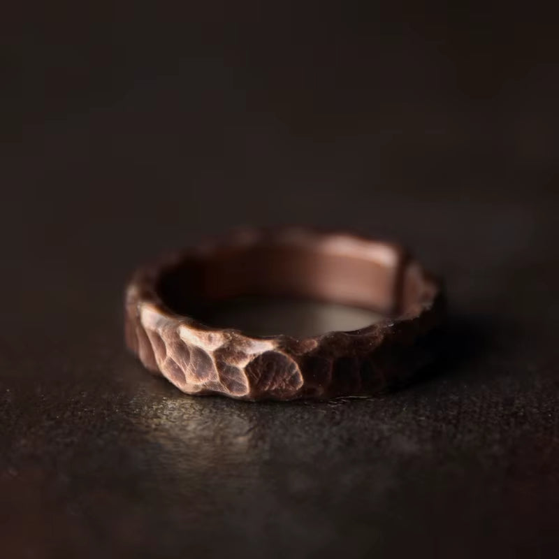 Bague Tibétaine - Martelée en Cuivre