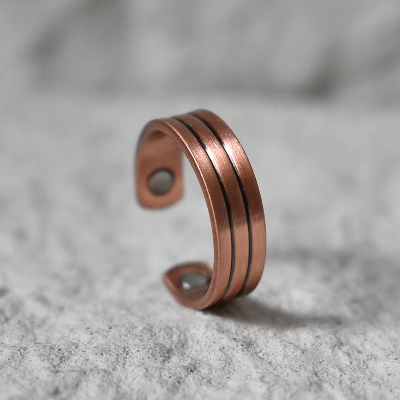 Bague Tibétaine - Ouverte à Rayures