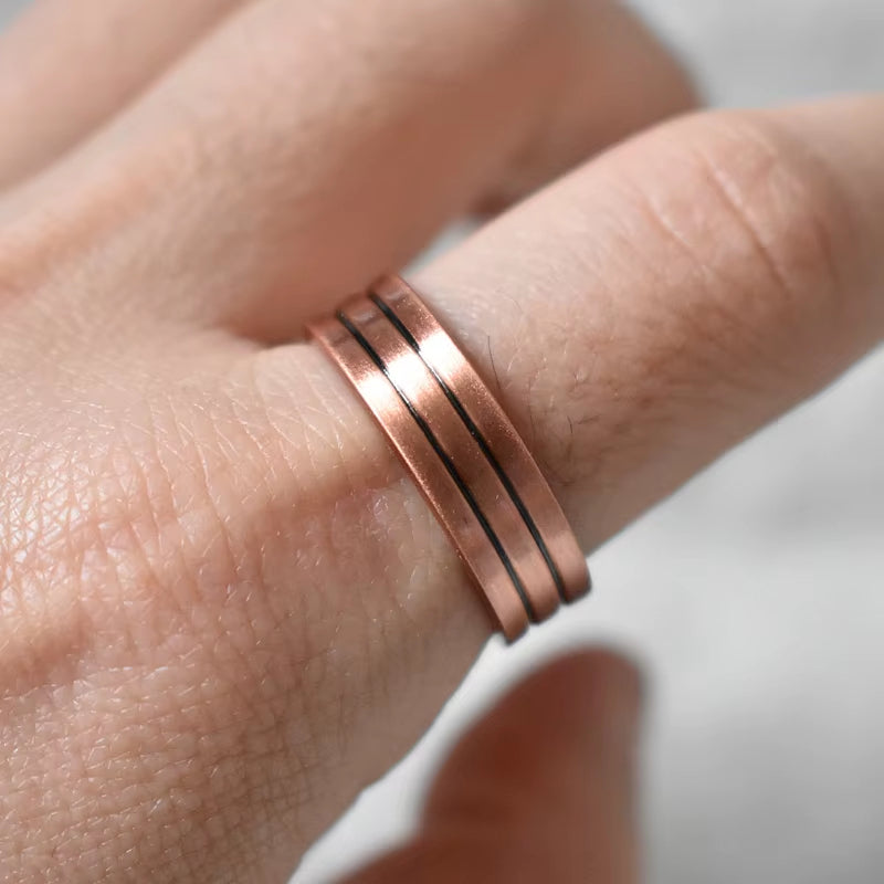 Bague Tibétaine - Ouverte à Rayures
