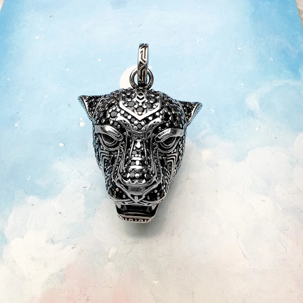 Pendentif Chat Noir en Argent Sterling 925