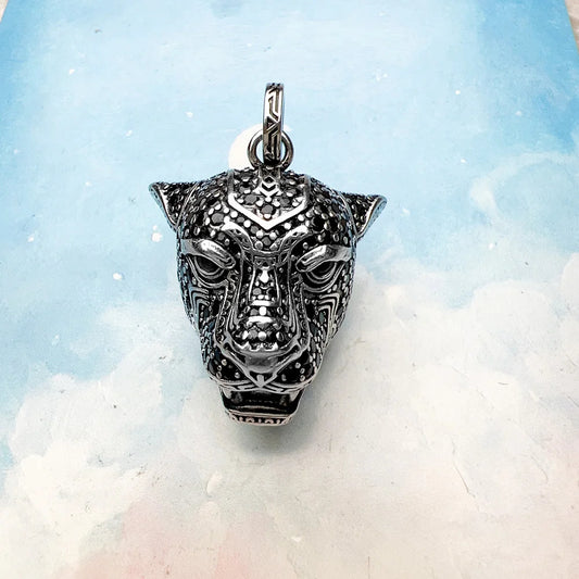 Pendentif Chat Noir en Argent Sterling 925