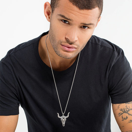 Pendentif Crâne de Taureau Esprit Rebelle