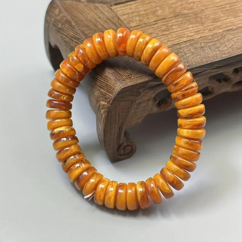 Bracelet Homme en Cire d Abeille Ambre