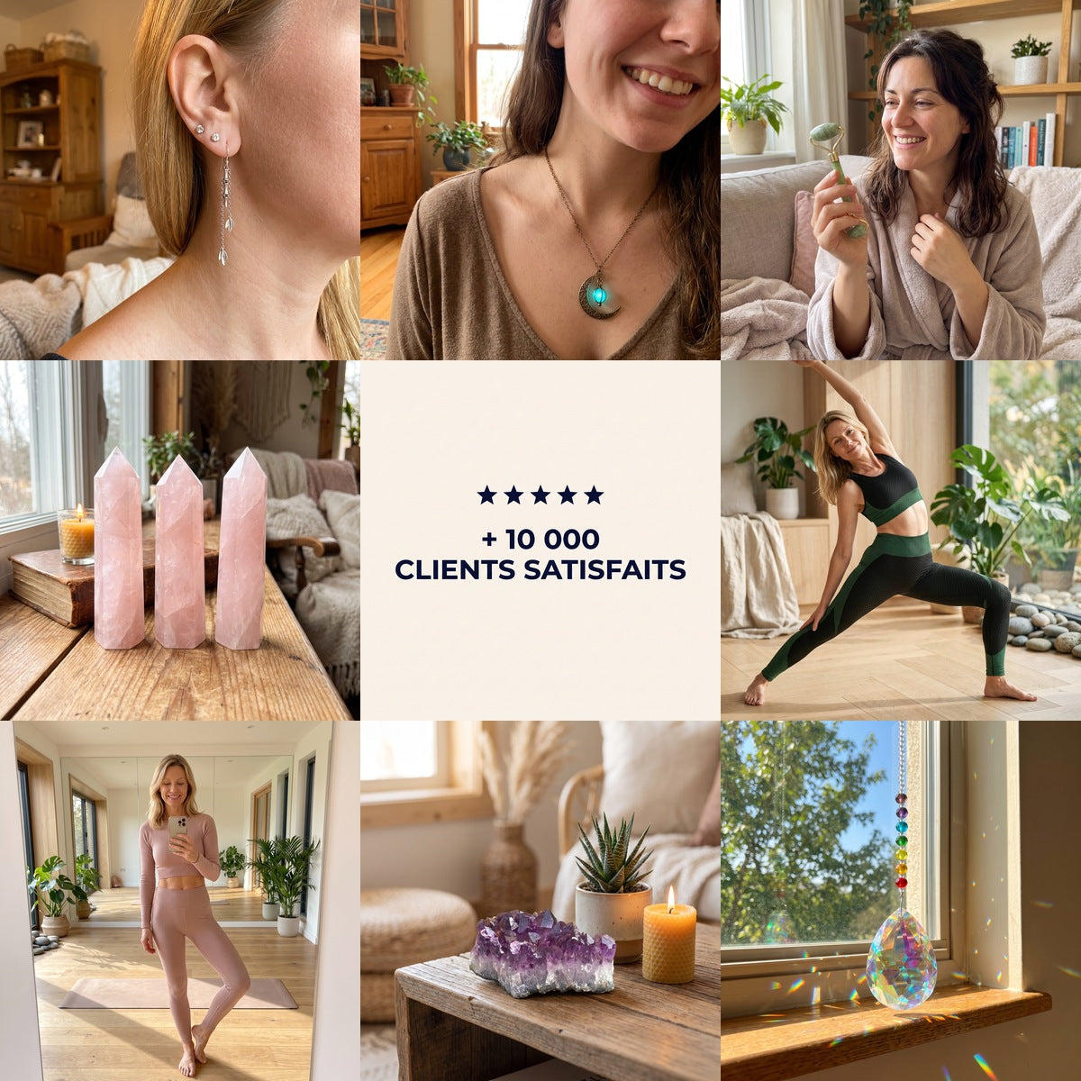 Collage clients Le Temple Yogi, satisfaction client Image