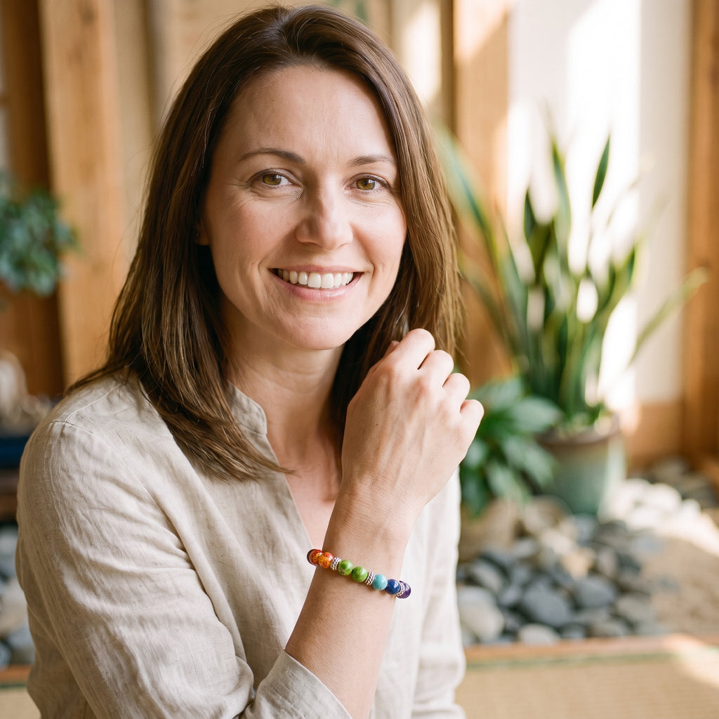 Bracelet 7 Chakras en Pierres Naturelles