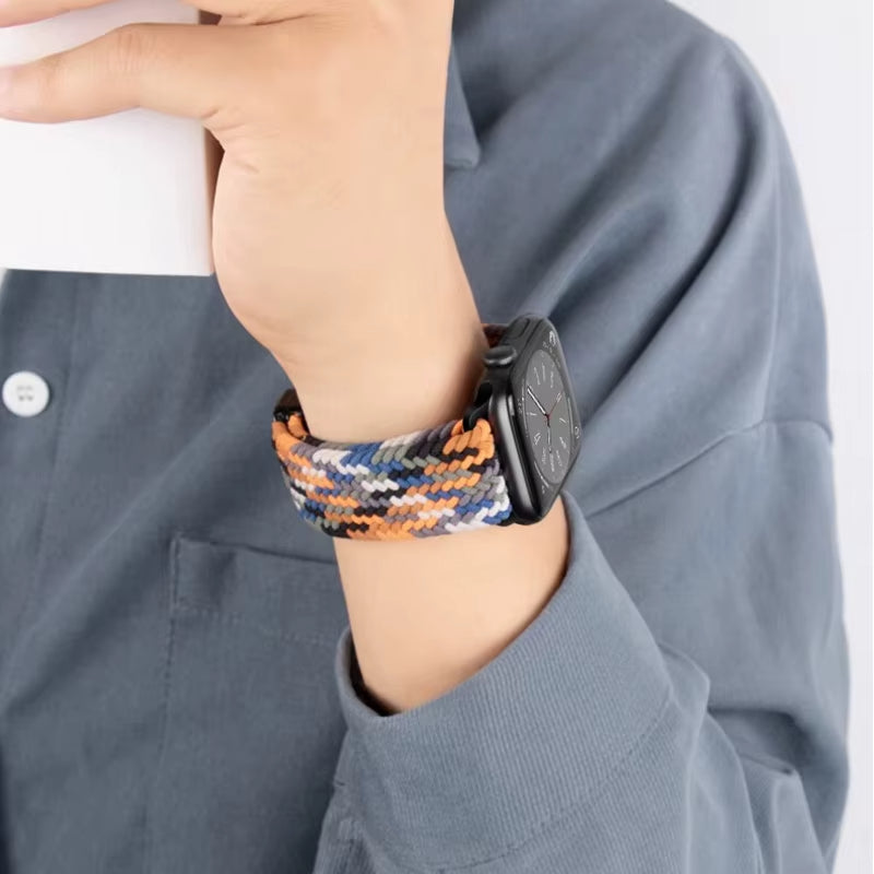 Bracelet Apple Watch Multicolore et Tressé