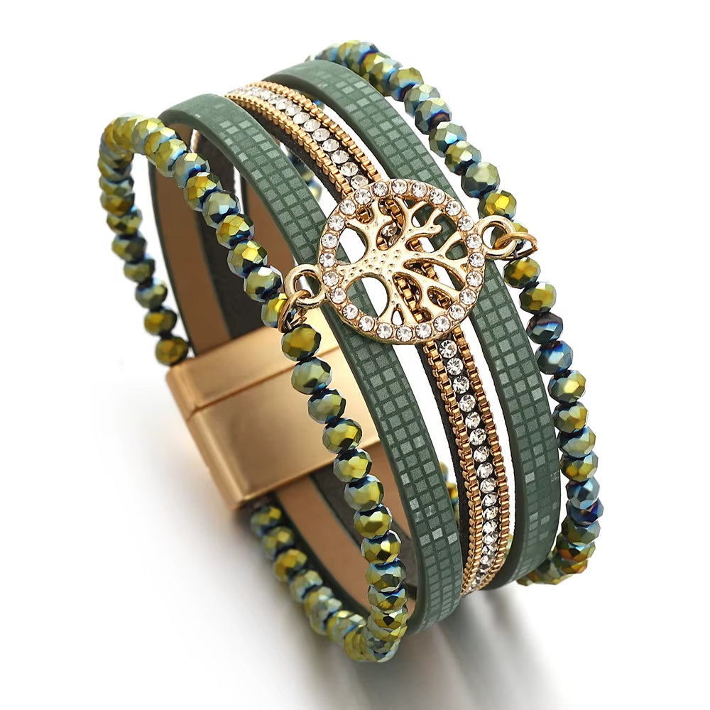 Bracelet Arbre de Vie Brillant et Moderne