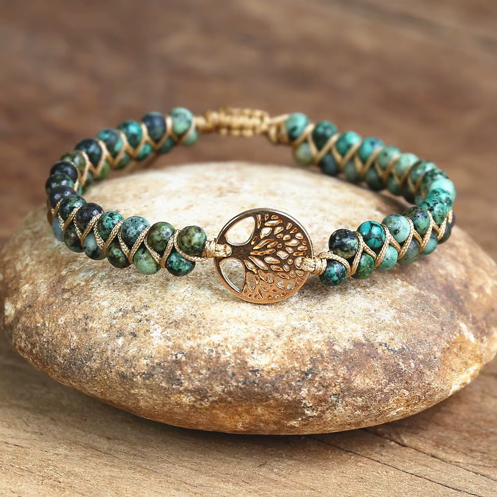 Bracelet Arbre de Vie en Perles de Jaspe Image