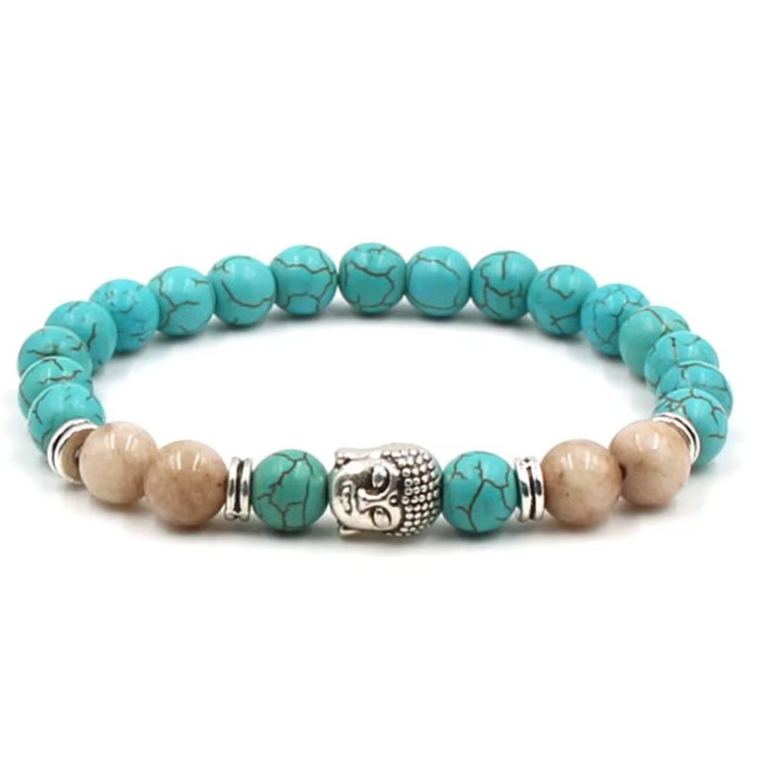 Bracelet Bouddha avec Perles de Howlite Image
