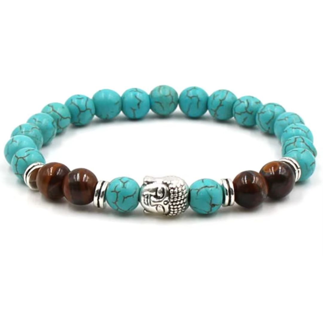 Bracelet Bouddha avec Perles de Howlite Image