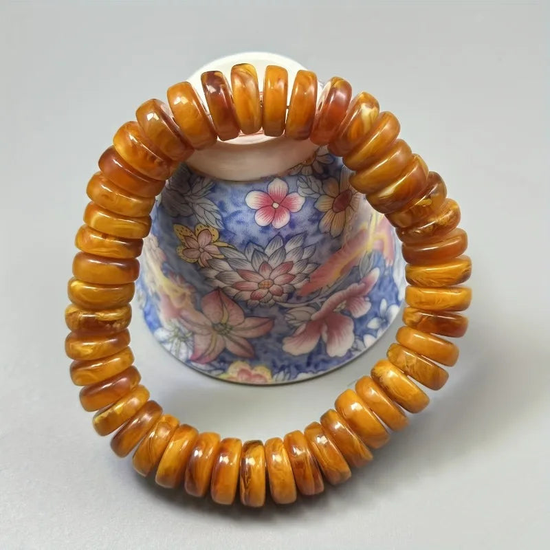 Bracelet Homme en Cire d Abeille Ambre
