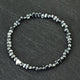 Bracelet Hématite Naturelle avec Cœur Symbolique