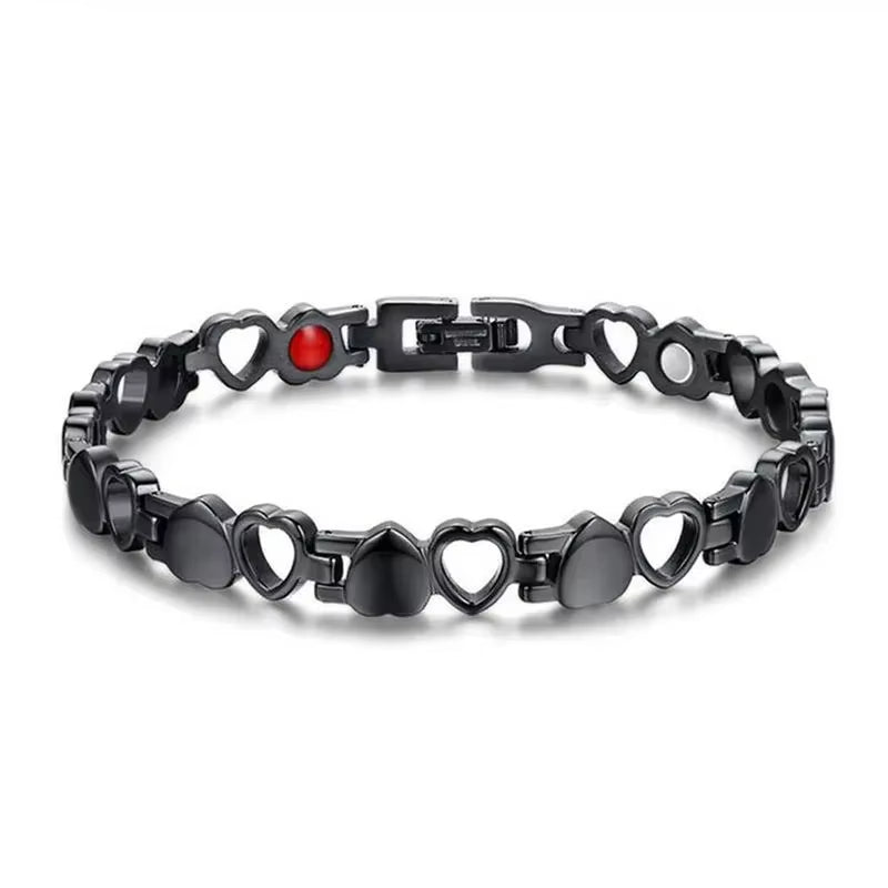 Bracelet Magnétique avec Coeurs pour Maigrir sur fond blanc
