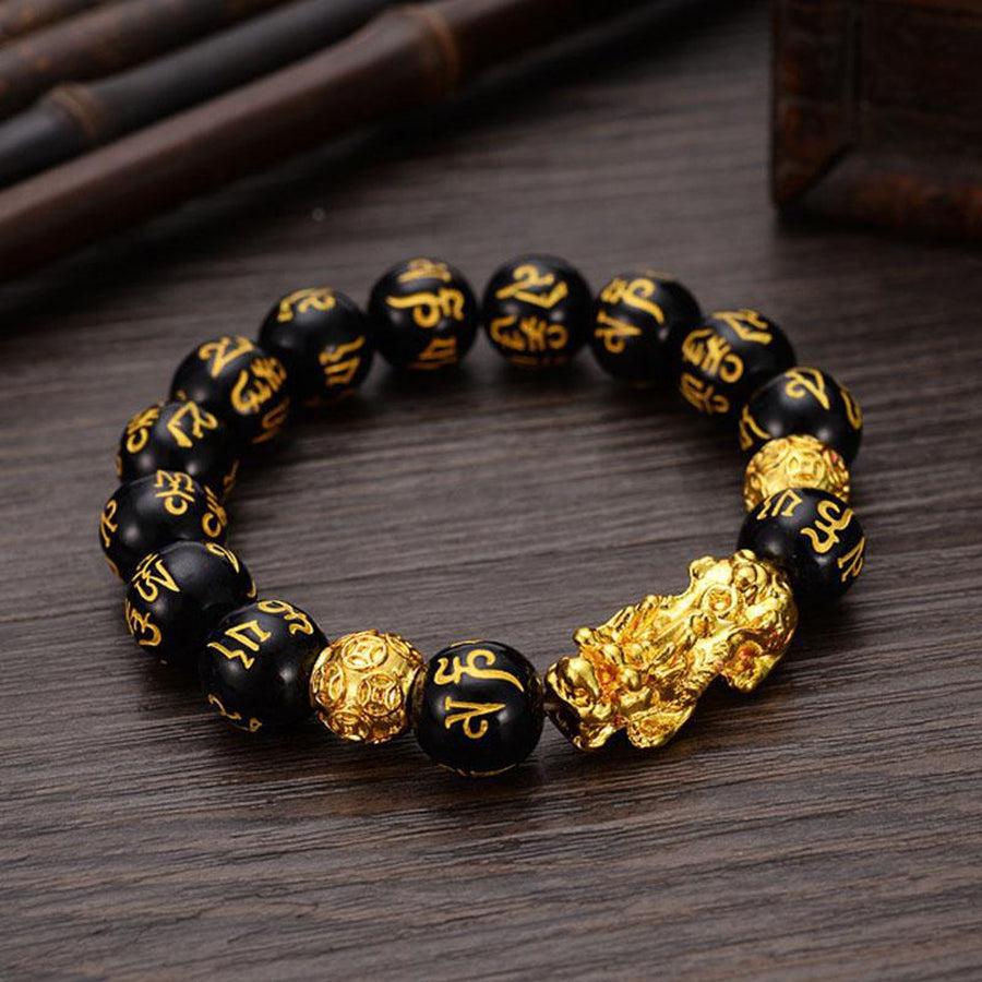 Bracelet Pixiu avec Perles Gravées