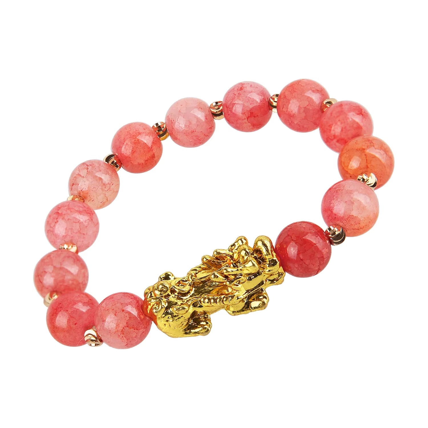 Bracelet Pixiu avec Perles de Pierre Naturelle sur fond blanc Image