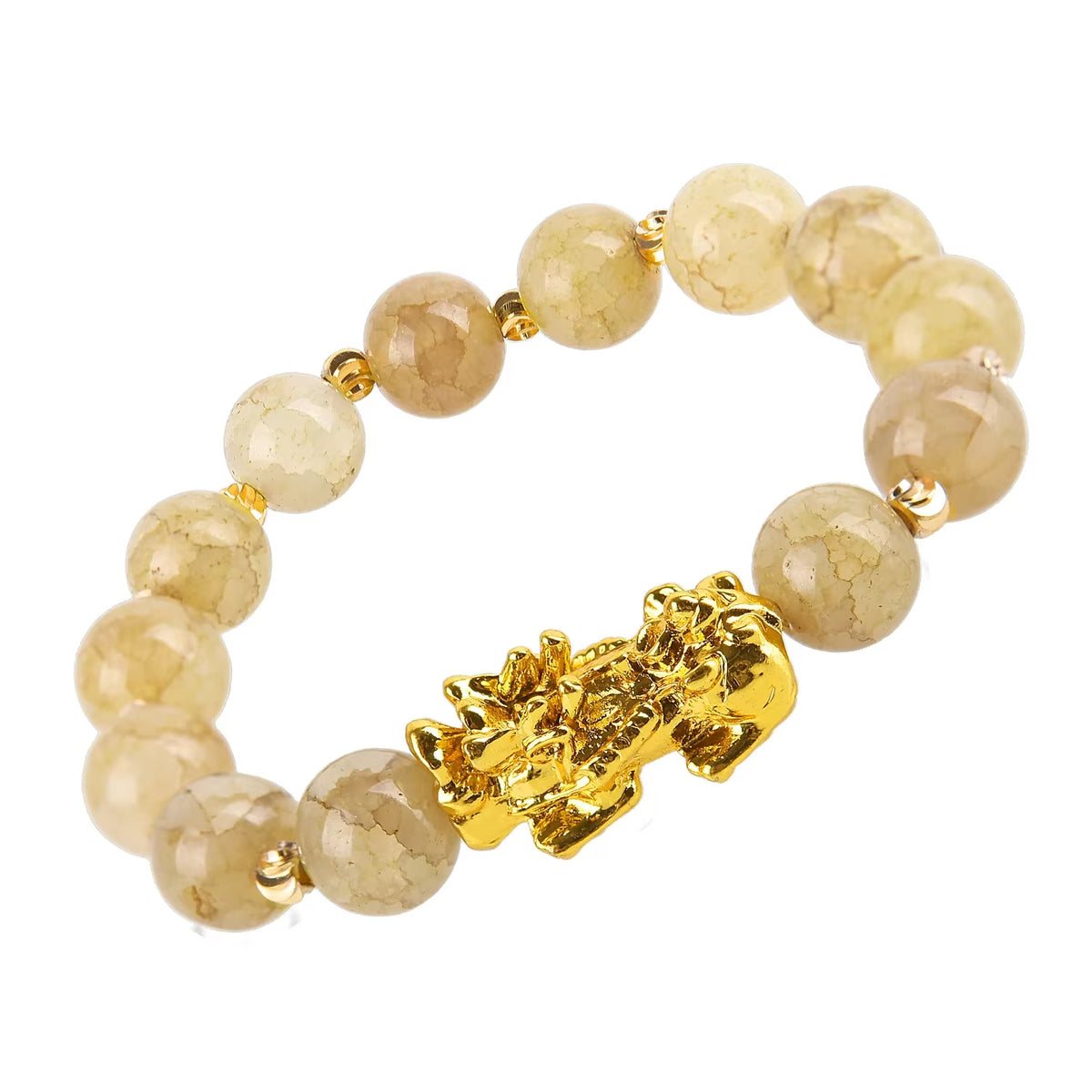 Bracelet Pixiu avec Perles de Pierre Naturelle