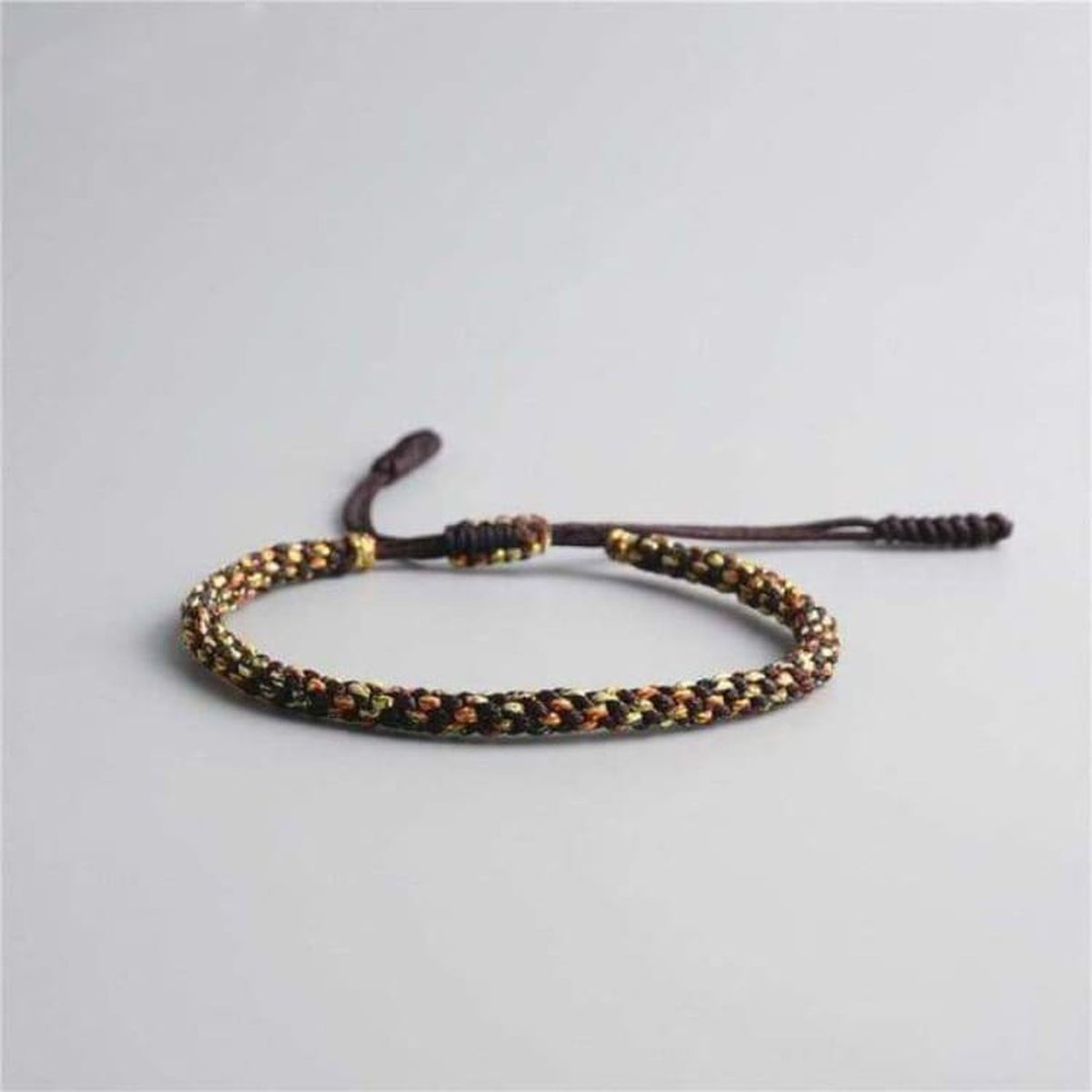 Bracelet ajustable Élément Terre brun et noir