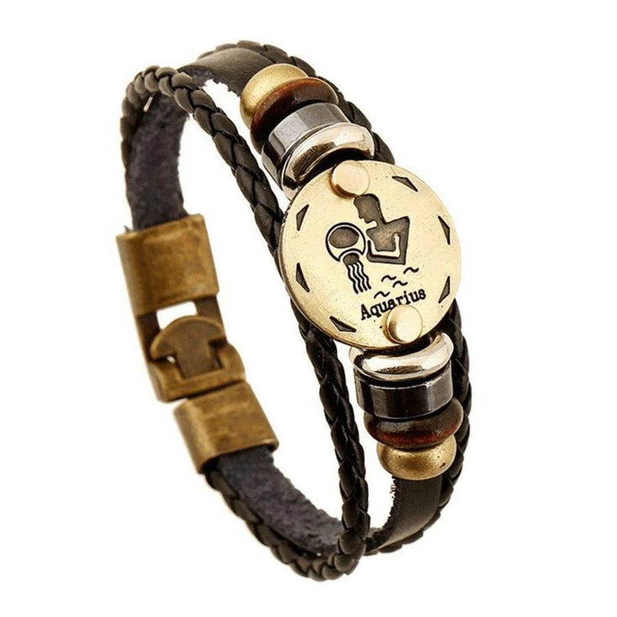 Bracelet Signe Astrologique à Breloques sur fond blanc