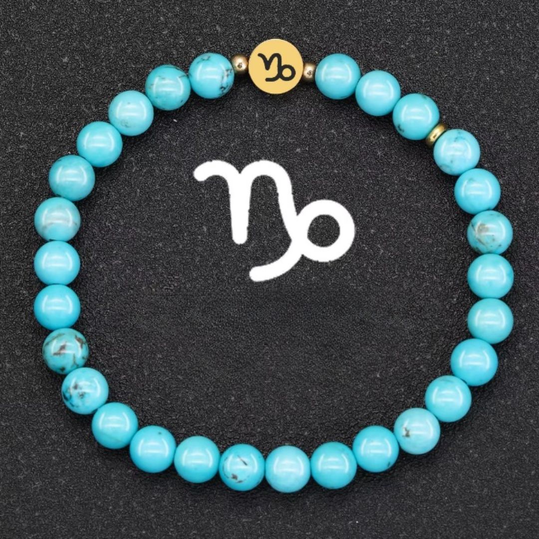 Bracelet Signe Astrologique Perles de Turquoise Image