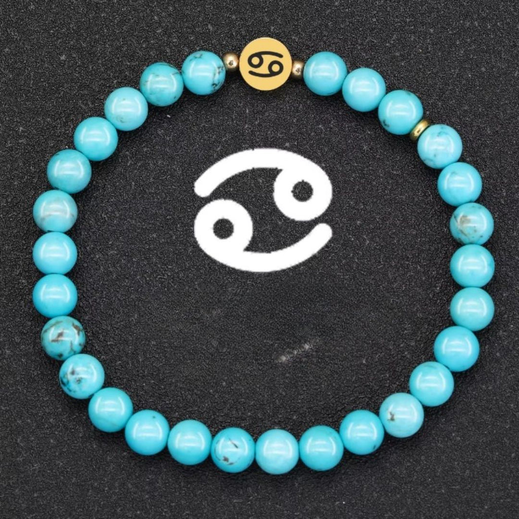 Bracelet Signe Astrologique Perles de Turquoise