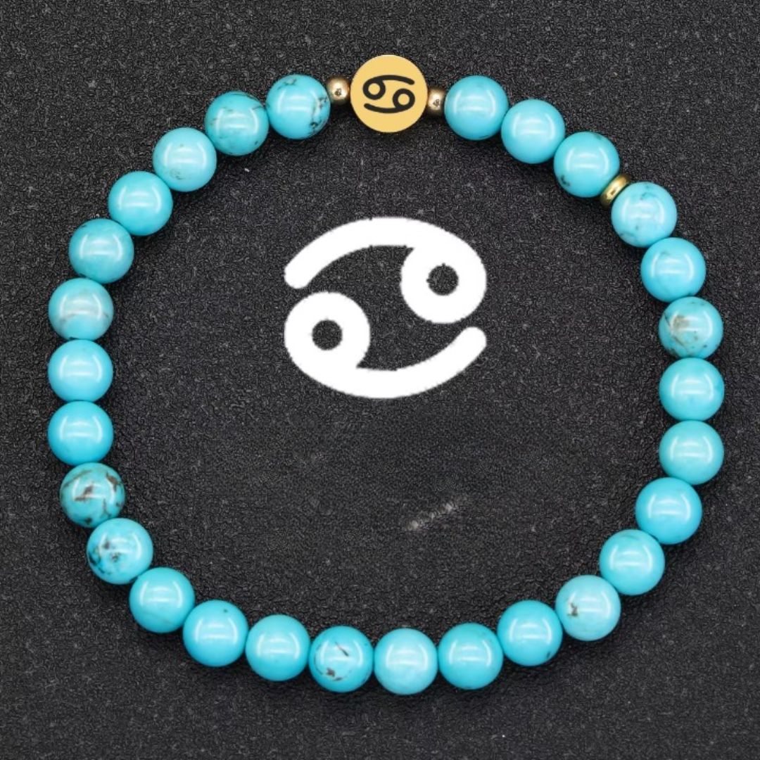 Bracelet Signe Astrologique Perles de Turquoise