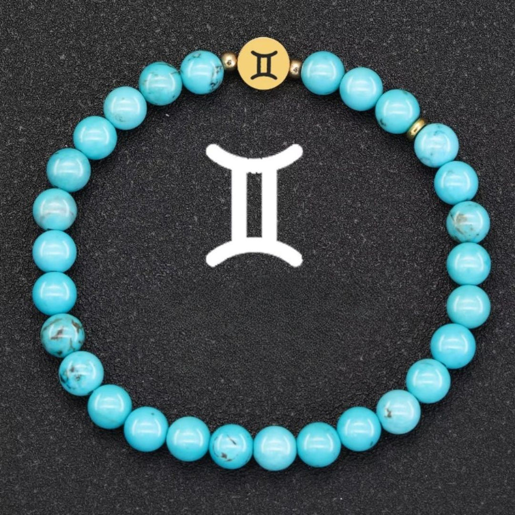 Bracelet Signe Astrologique Perles de Turquoise