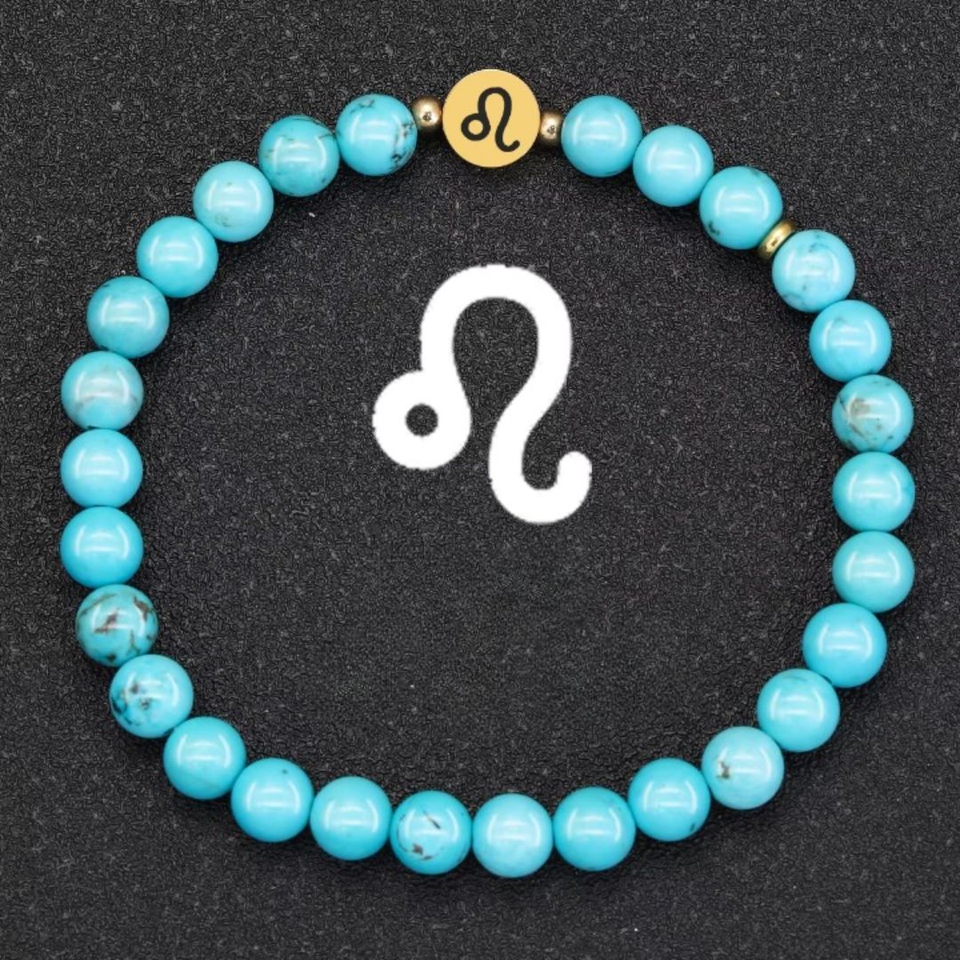 Bracelet Signe Astrologique Perles de Turquoise