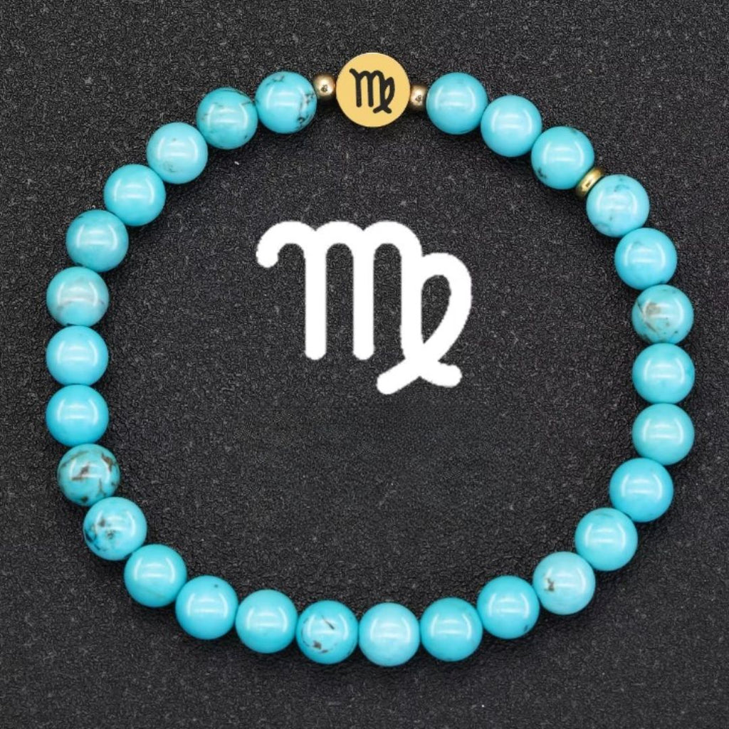 Bracelet Signe Astrologique Perles de Turquoise