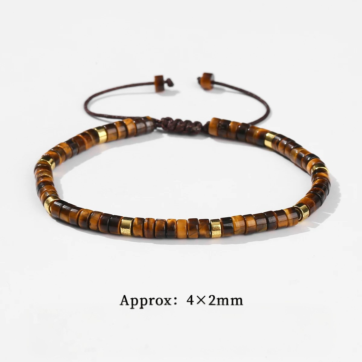 Bracelet Tissé en Pierres Naturelles