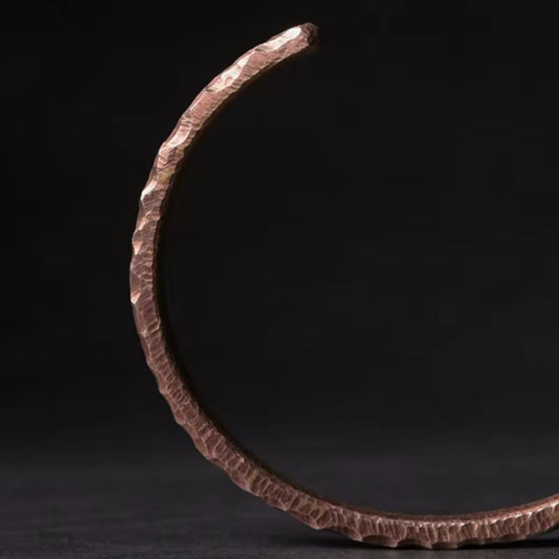 Bracelet Vitalité en Cuivre martelé, Énergie et Ancrage