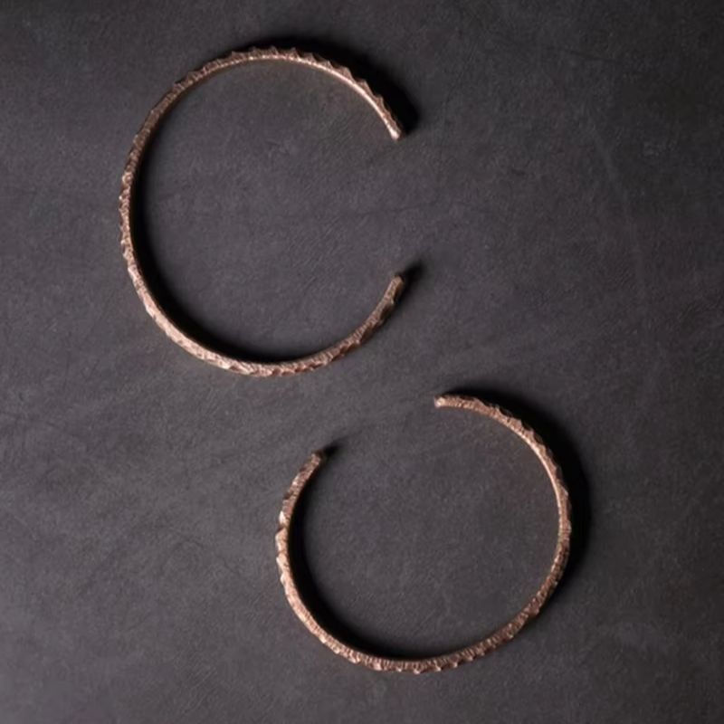 Bracelet Vitalité en Cuivre martelé, Énergie et Ancrage