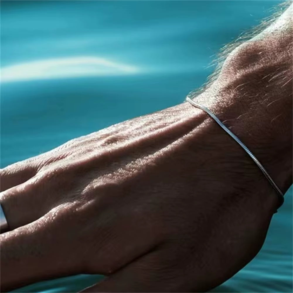 Bracelet Homme - Fin en Acier Inoxydable