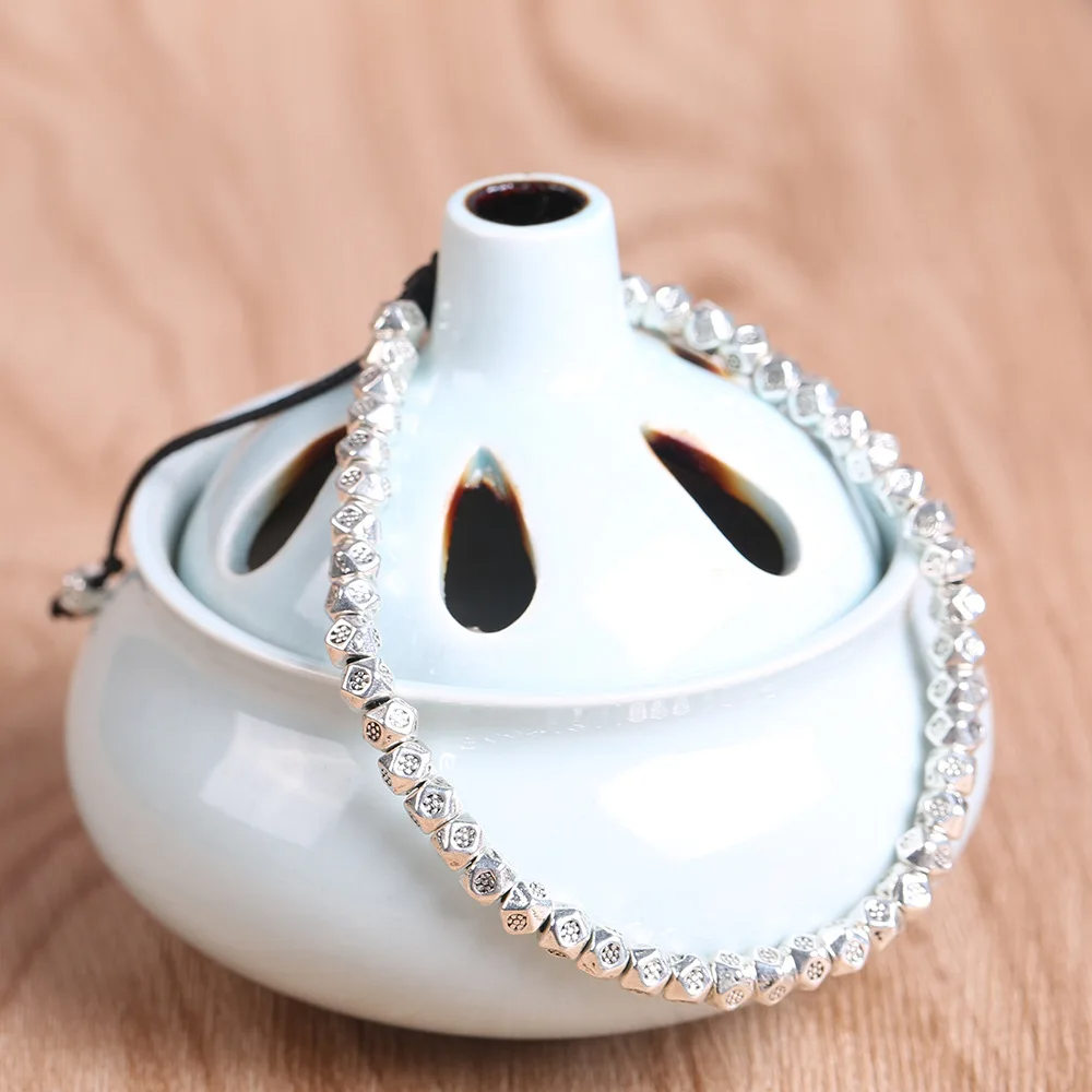 Bracelet Ajustable Style Tibétain  Perles Géométriques