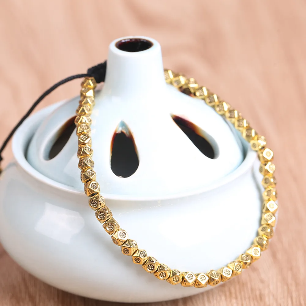 Bracelet Ajustable Style Tibétain  Perles Géométriques