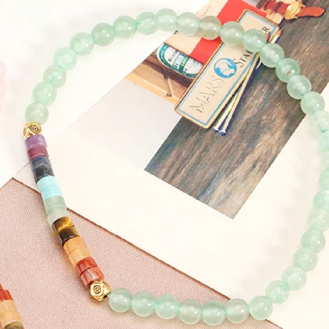 Bracelets 7 Chakras avec Perles d’Aventurine Image