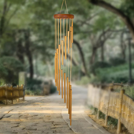 Carillon éolien à six tubes de bambou – Le Temple Yogi