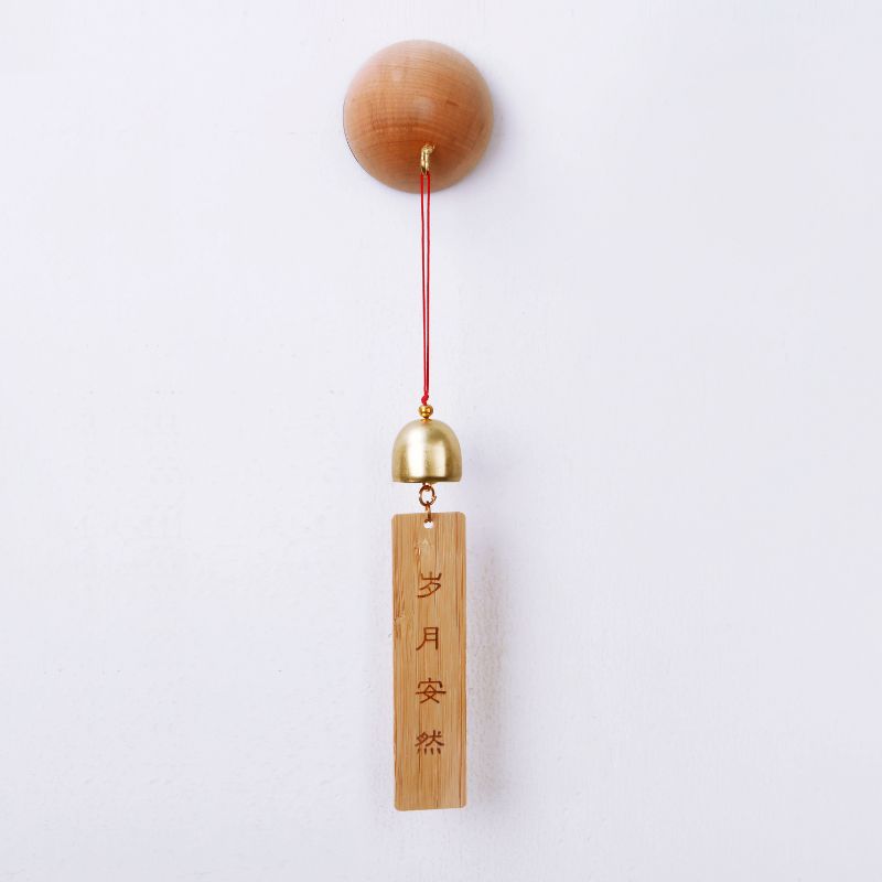 Carillon Feng Shui à clochettes dorées